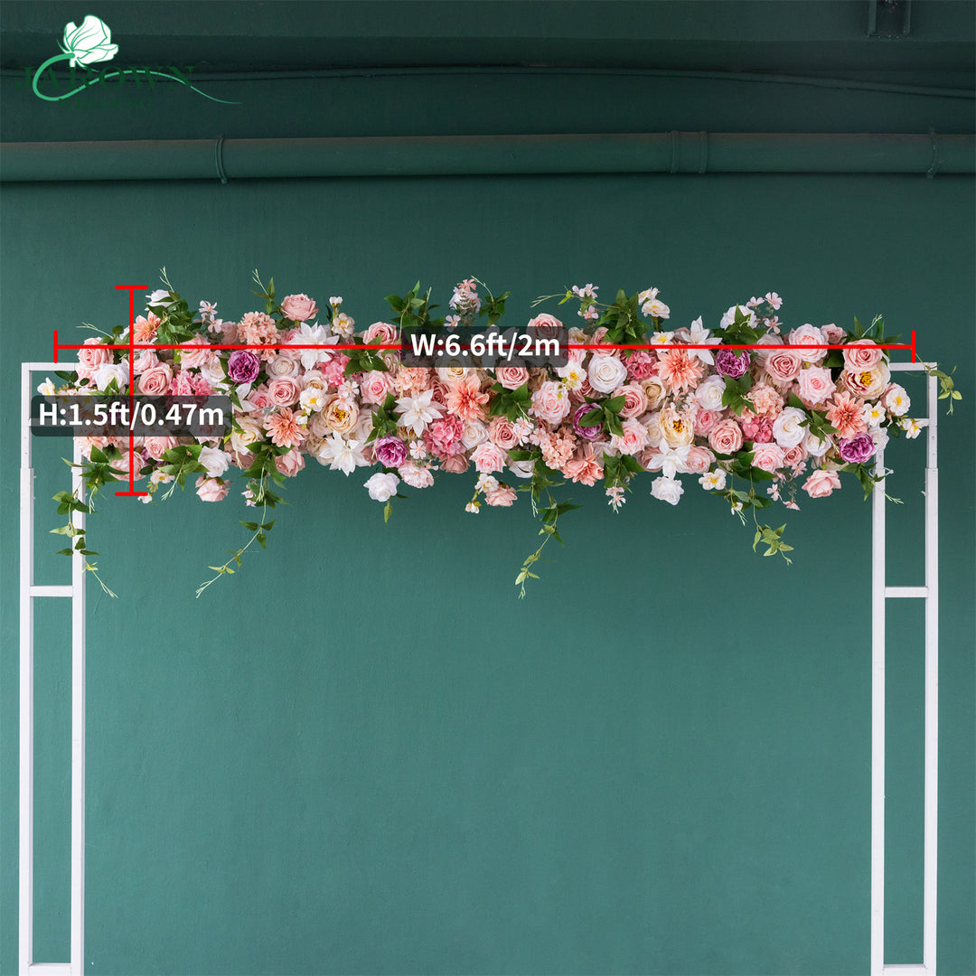 Rectangular Rose Arch Rectangular Flower Arch in Pink/White/Green – JarownWedding