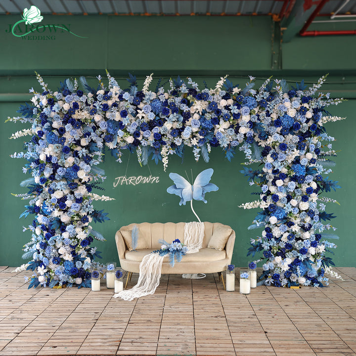 Rectangular Flower Arch in Blue/White