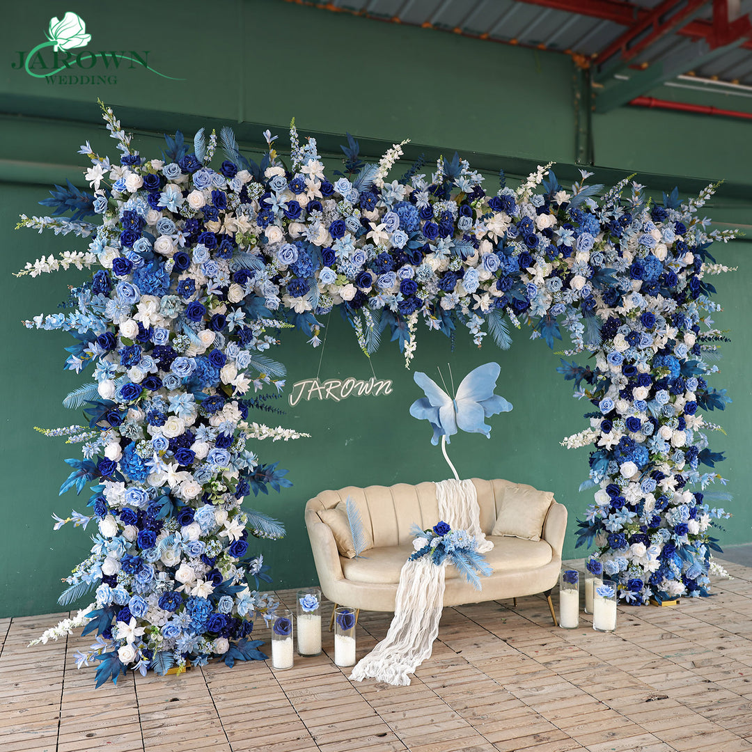Rectangular Flower Arch in Blue/White