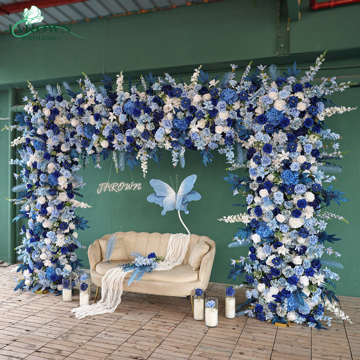 Rectangular Flower Arch in Blue/White