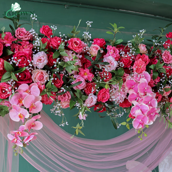 Rectangular Flower Arch in Pink/Green
