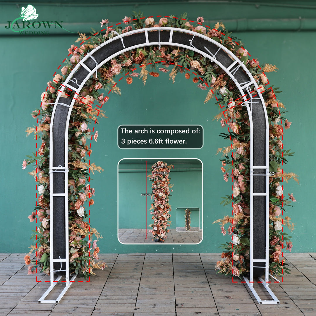 Round Flower Arch in Brown/Pink/Champagne