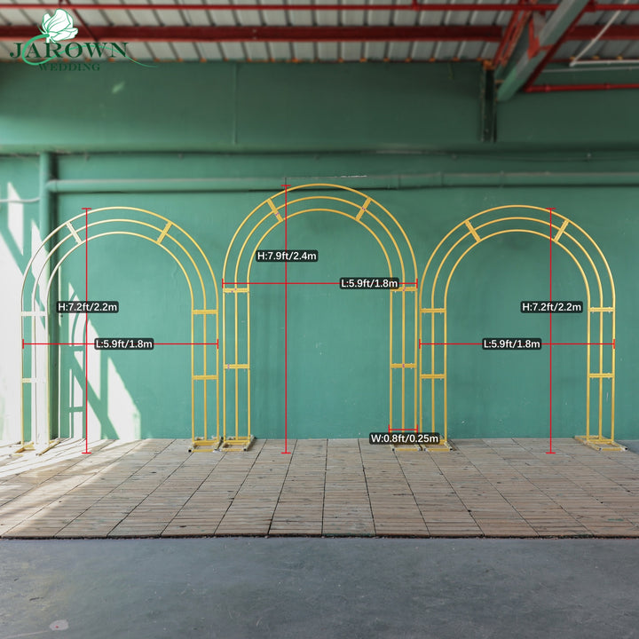 Round Flower Arch in Green/Orange/White/Pink