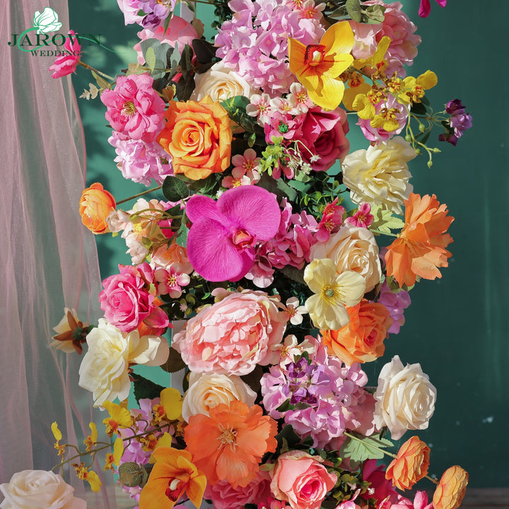 Round Flower Arch in Pink/Yellow/Orange