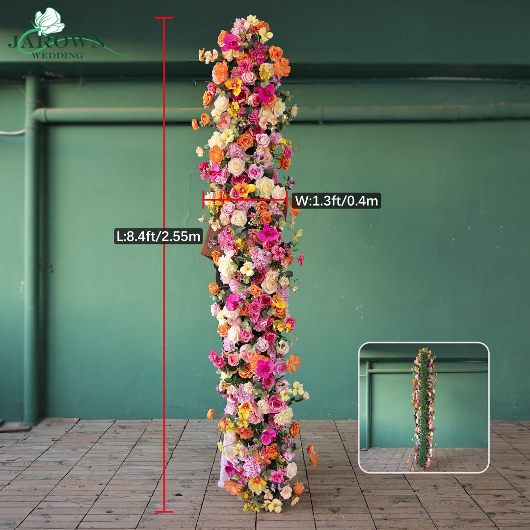 Round Flower Arch in Pink/Yellow/Orange