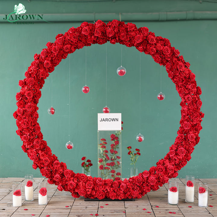 Round Flower Arch in Red