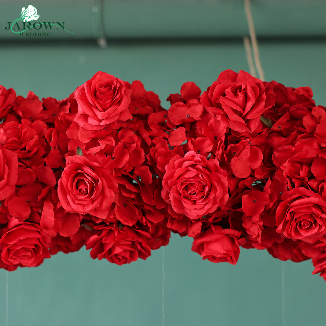 Round Flower Arch in Red