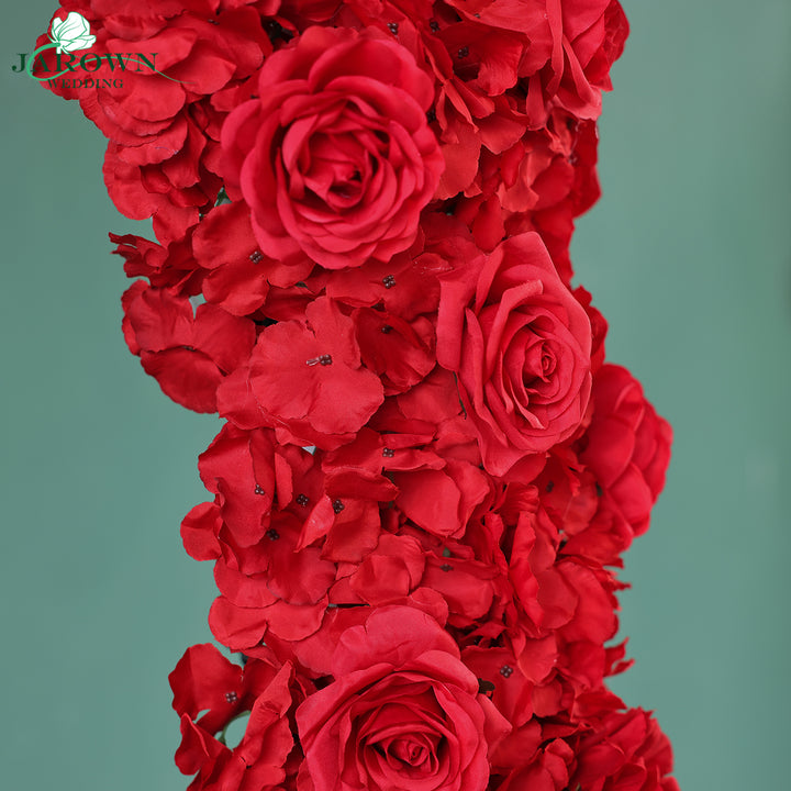 Round Flower Arch in Red