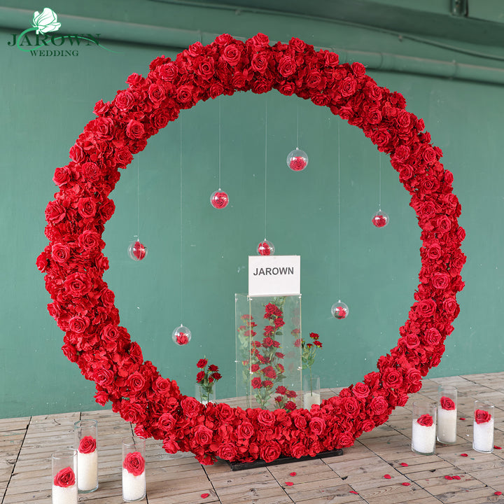 Round Flower Arch in Red