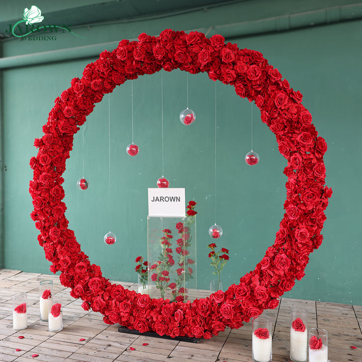 Round Flower Arch in Red