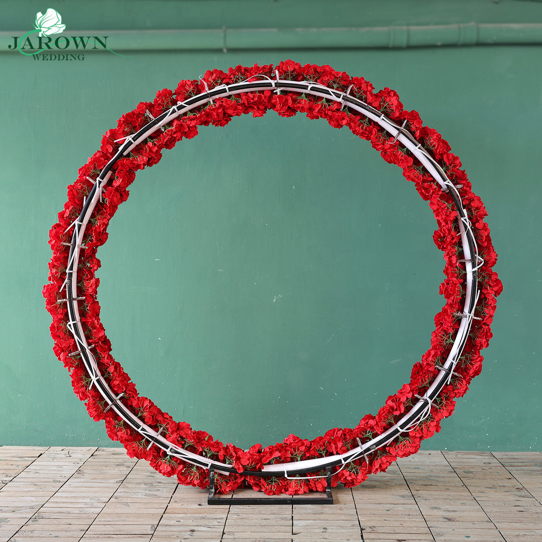 Round Flower Arch in Red