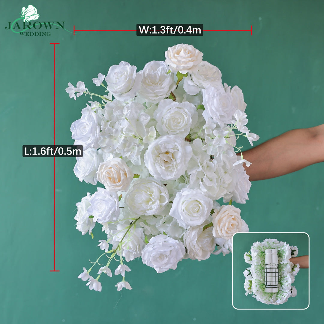 Round Flower Arch in White