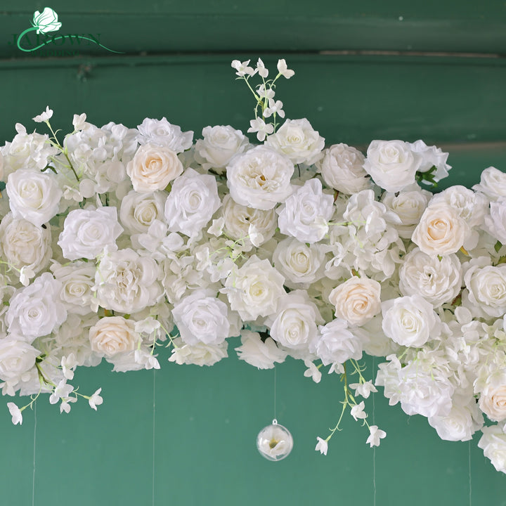 Round Flower Arch in White