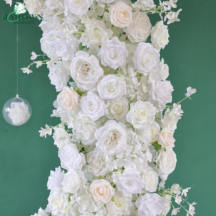 Round Flower Arch in White