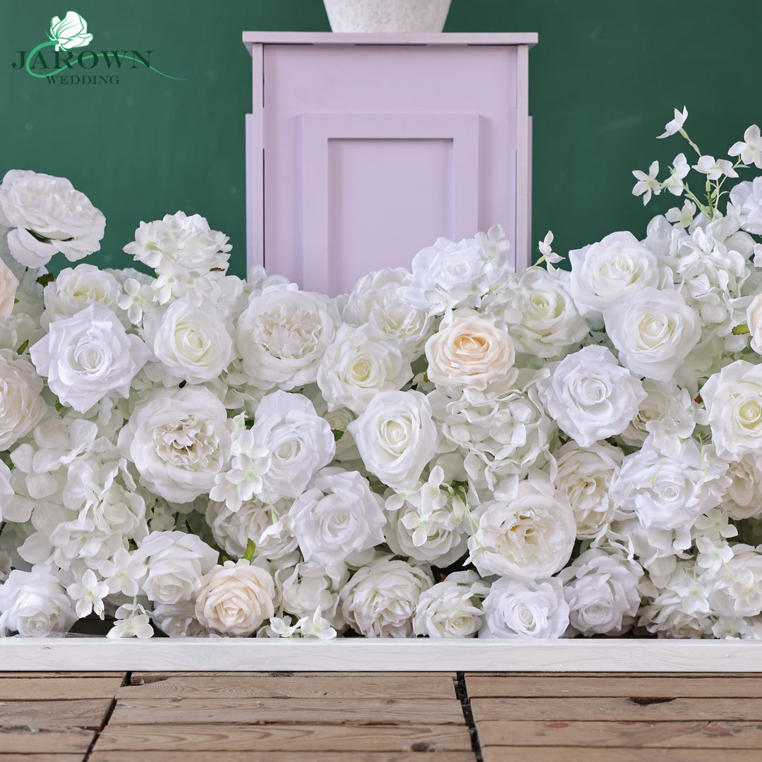 Round Flower Arch in White