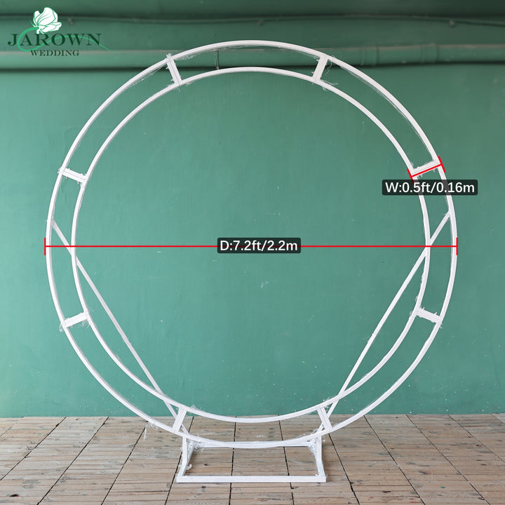 Round Flower Arch in White