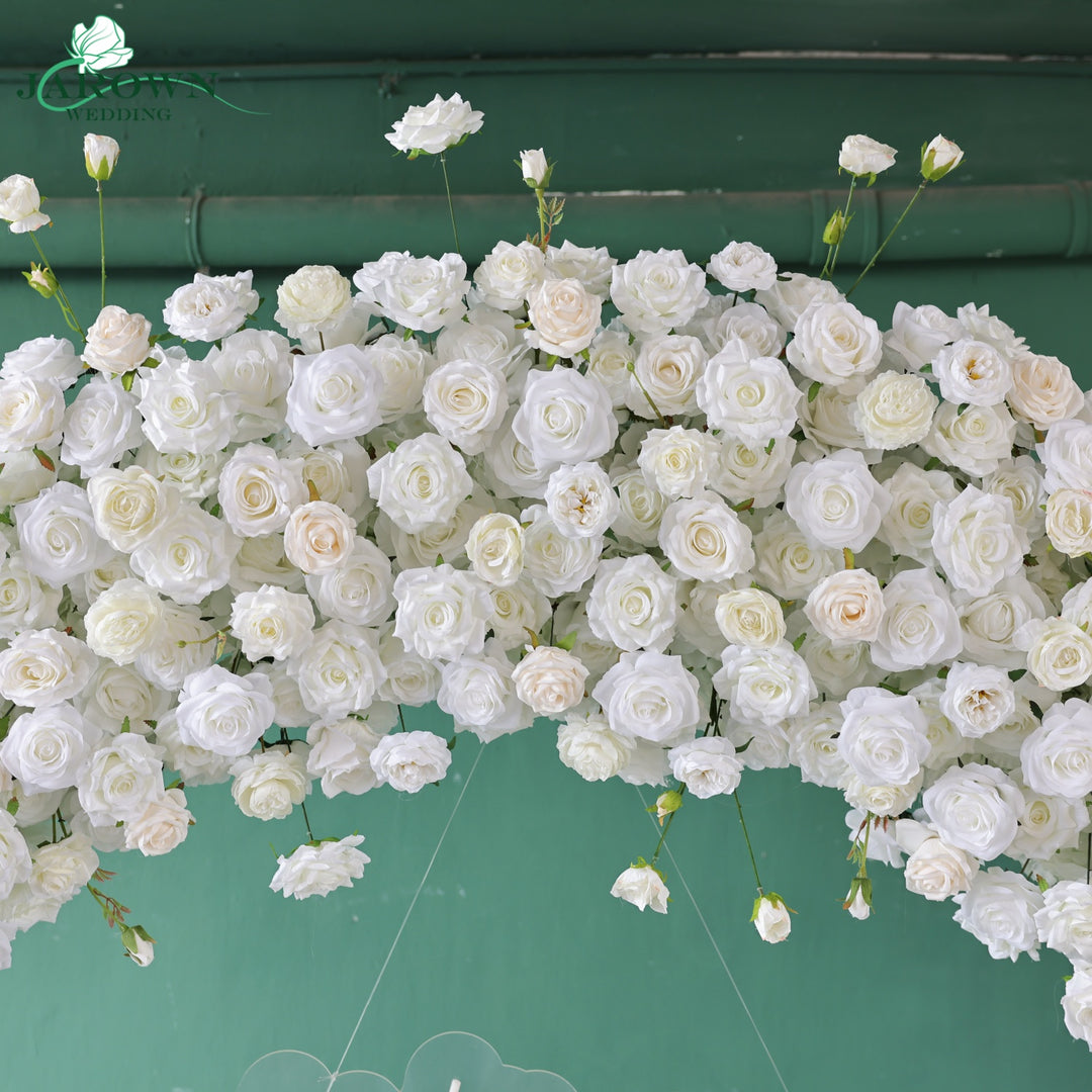 Round Flower Arch in White