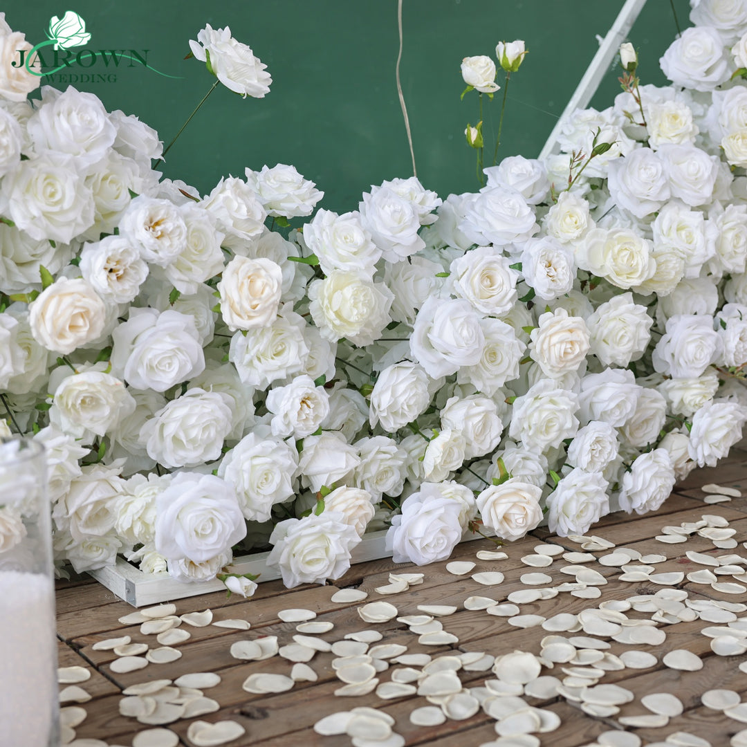 Round Flower Arch in White