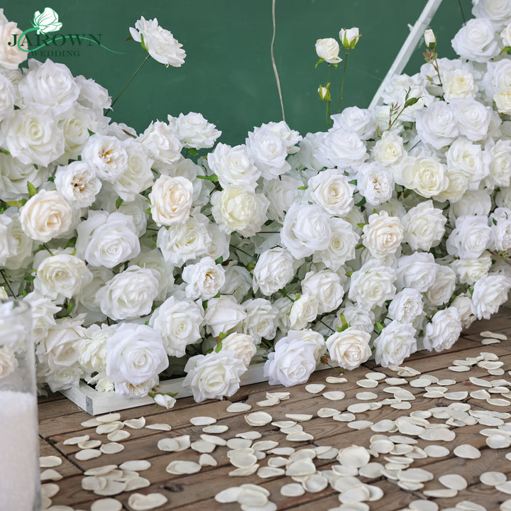 Round Flower Arch in White