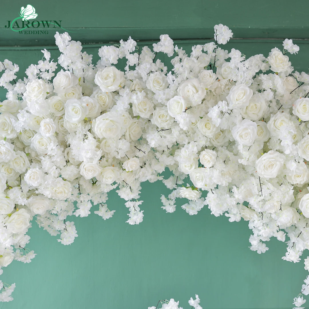 Round Flower Arch in White