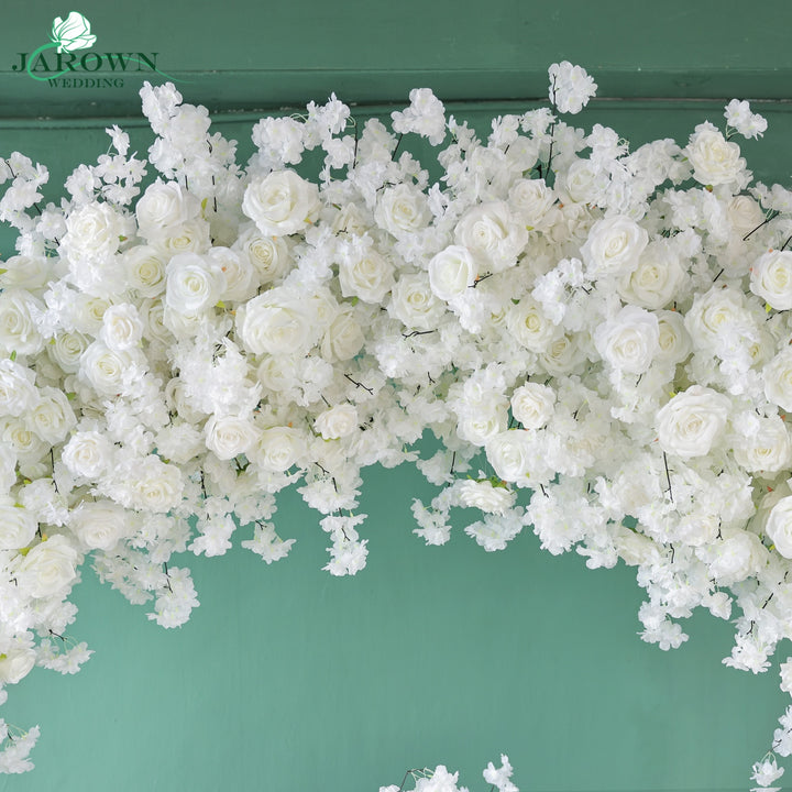 Round Flower Arch in White