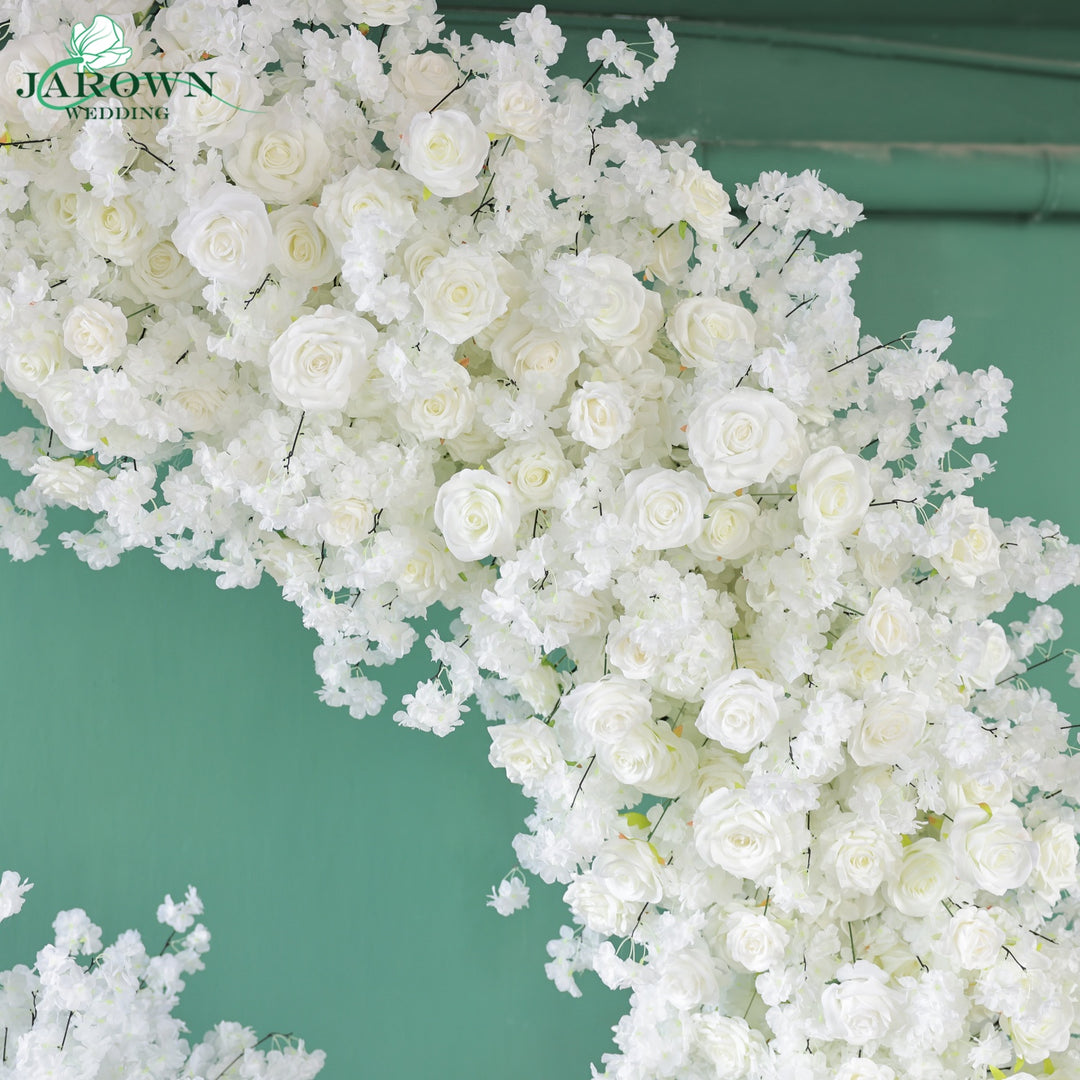 Round Flower Arch in White