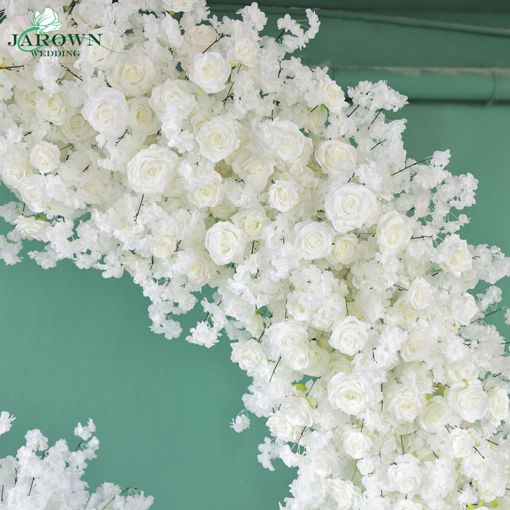 Round Flower Arch in White