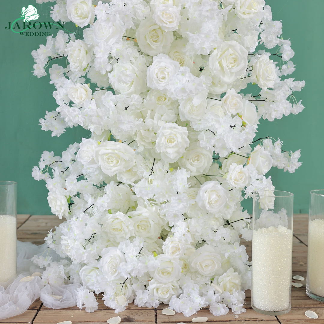 Round Flower Arch in White