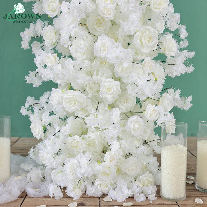 Round Flower Arch in White