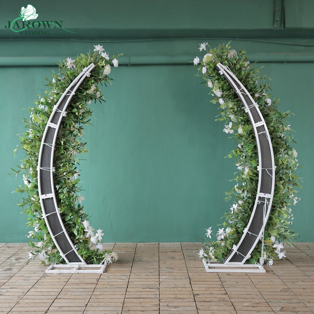 Runner & Aisle & Open-Ended Flower Arch in Green/White