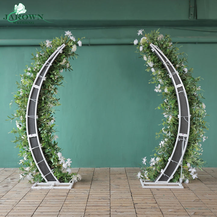 Runner & Aisle & Open-Ended Flower Arch in Green/White