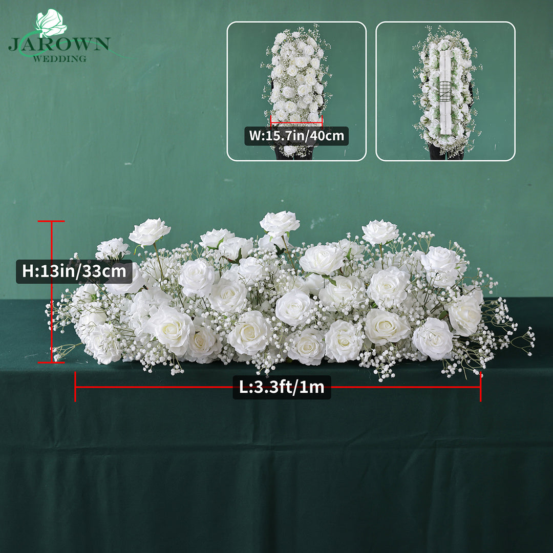 Centerpiece& Candelabra & Runner & Aisle in White