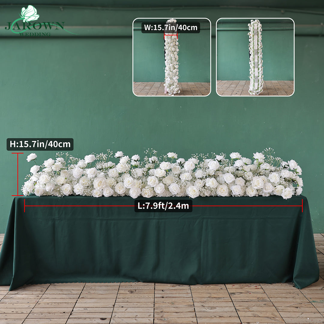 Centerpiece& Candelabra & Runner & Aisle in White