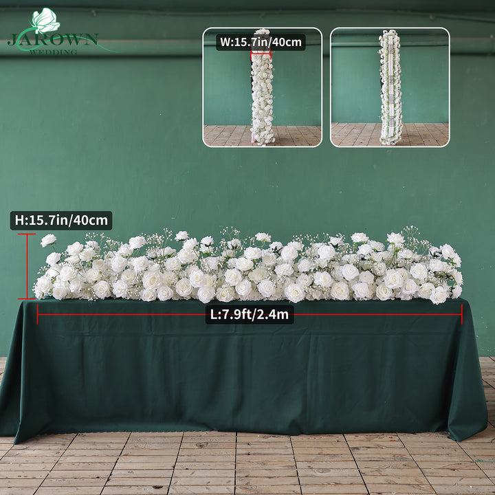 Centerpiece& Candelabra & Runner & Aisle in White