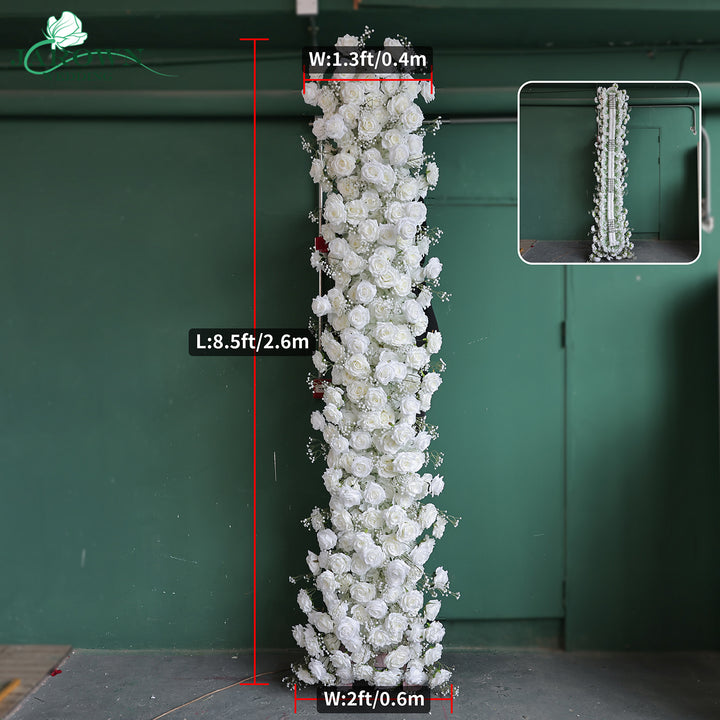 Centerpiece& Candelabra & Runner & Aisle in White