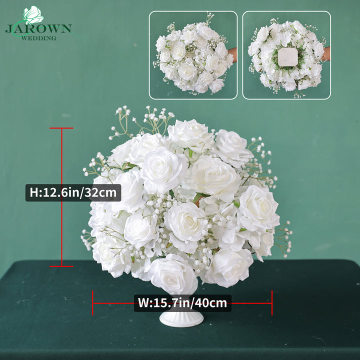 Centerpiece& Candelabra & Runner & Aisle in White