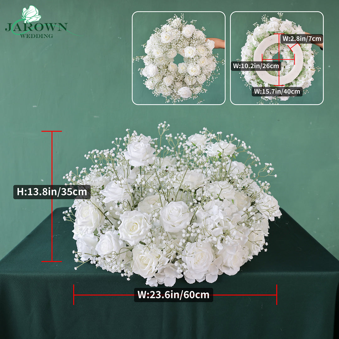 Centerpiece& Candelabra & Runner & Aisle in White