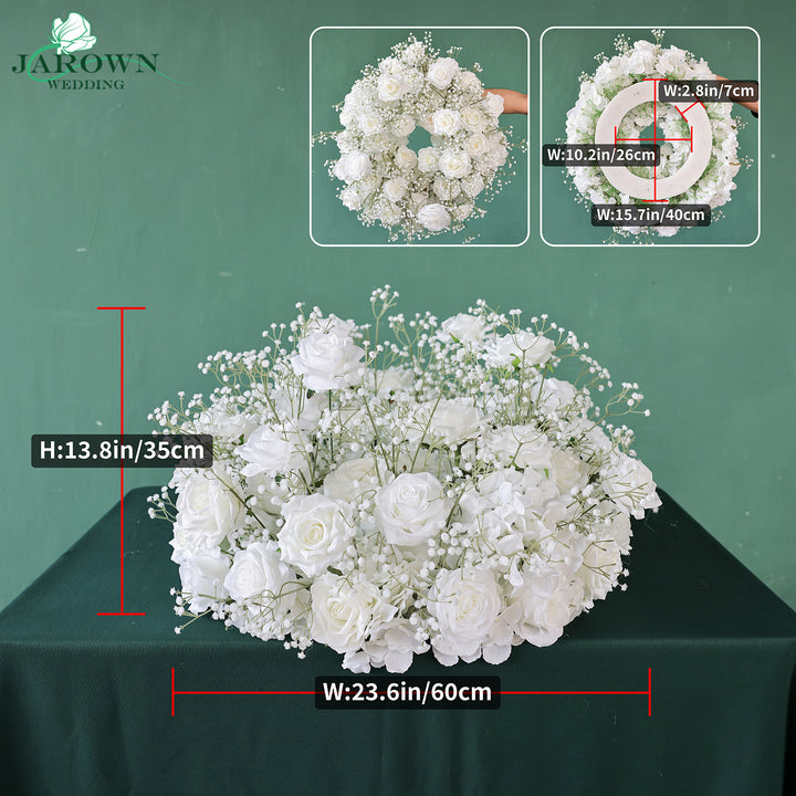 Centerpiece& Candelabra & Runner & Aisle in White