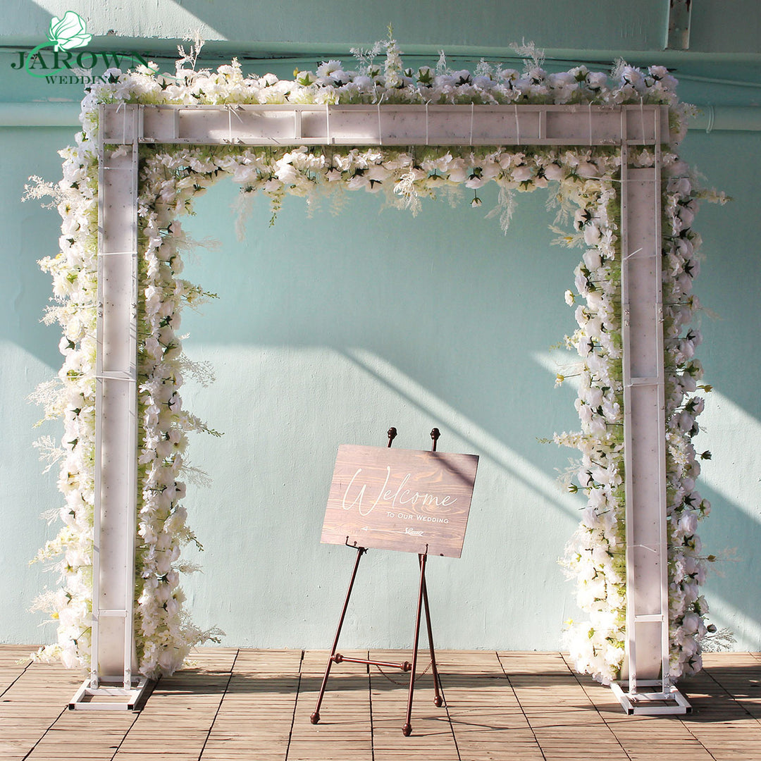 Rectangular Rose Arch Rectangular Flower Arch in White – JarownWedding