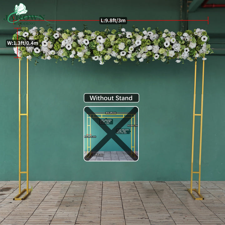 Sign & Centerpiece & Backdrop Flower in White/Green