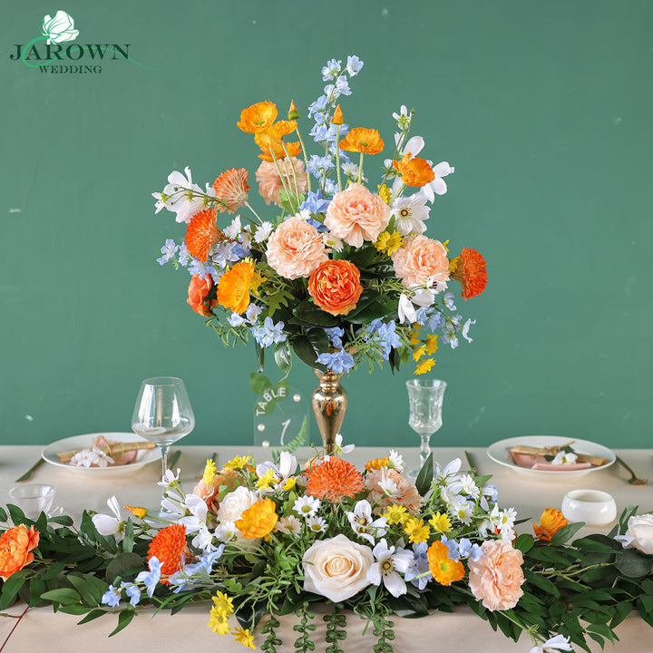 Sign & Garland & Centerpiece & Aisle & Backdrop Flowers in Colorful