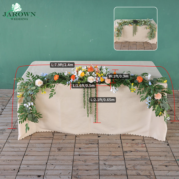 Sign & Garland & Centerpiece & Aisle & Backdrop Flowers in Colorful