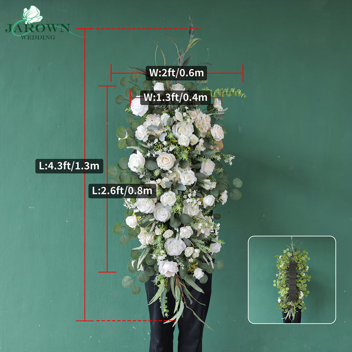 Sign & Runner & Aisle & Backdrop Flower in Green/White