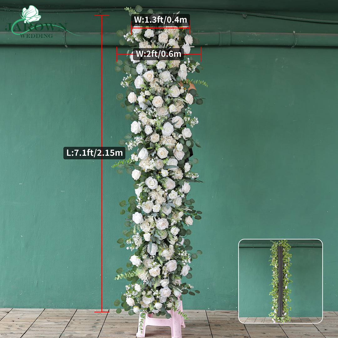 Sign & Runner & Aisle & Backdrop Flower in Green/White