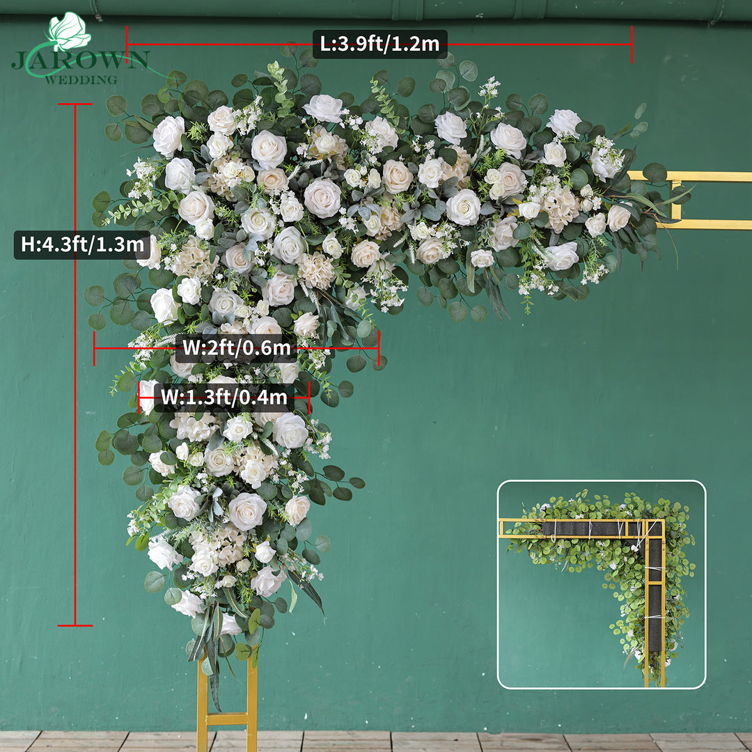Sign & Runner & Aisle & Backdrop Flower in Green/White