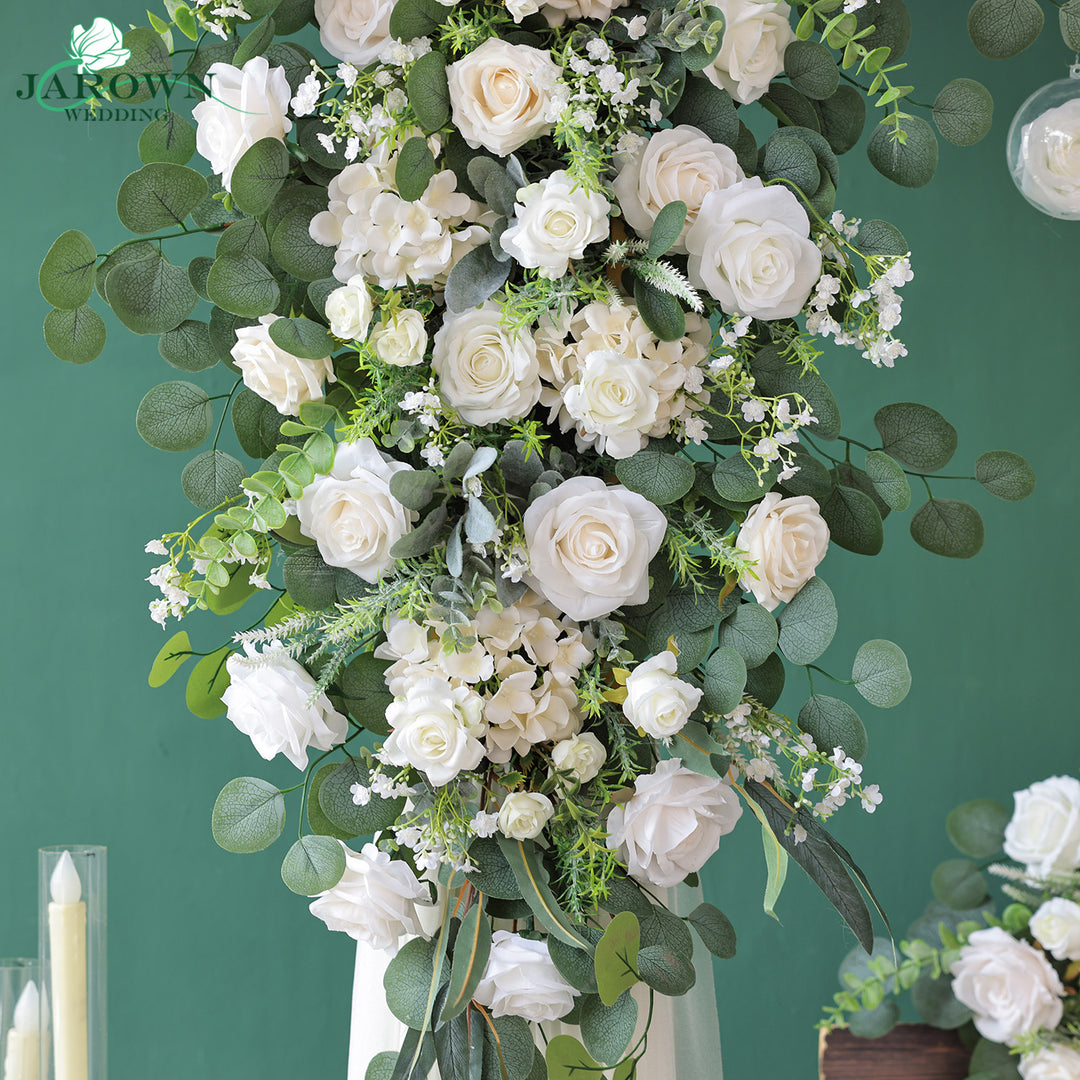 Sign & Runner & Aisle & Backdrop Flower in Green/White