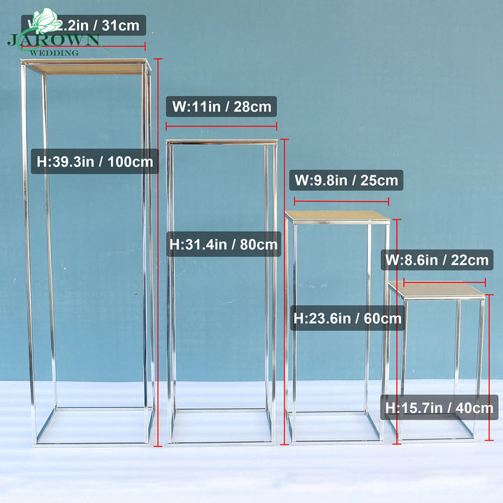 Upgraded Shiny 2 Colors Cuboid Stand Set