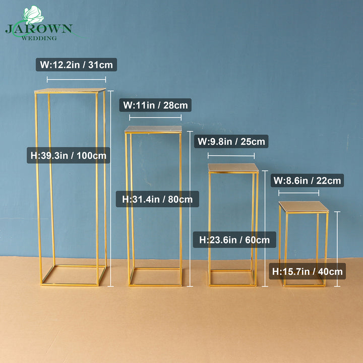 Upgraded Shiny 2 Colors Cuboid Stand Set