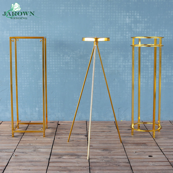 Upgraded Shiny Golden Cuboid Pro Stand Set
