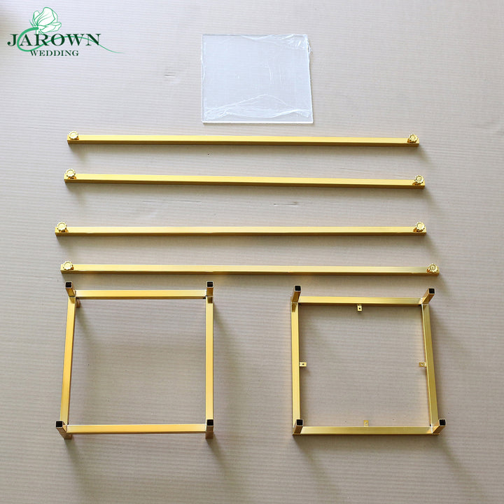 Upgraded Shiny Golden Cuboid Pro Stand Set